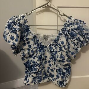Abercrombie & Fitch Blue Floral Blouse